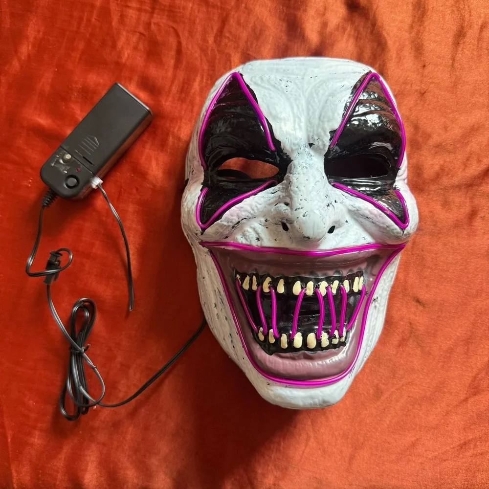LED Light-Up Clown Mask with Controller